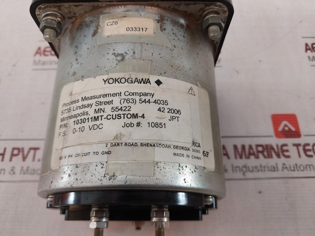 Yokogawa 103011Mt-custom-4 Analog Panel Pressure Meter 0-10 Vdc 0-150 Psi - Image 9