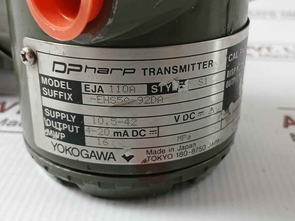 Yokogawa Eja 110A Dpharp Differential Pressure Transmitter 0 To 1.6 Bar - Image 13