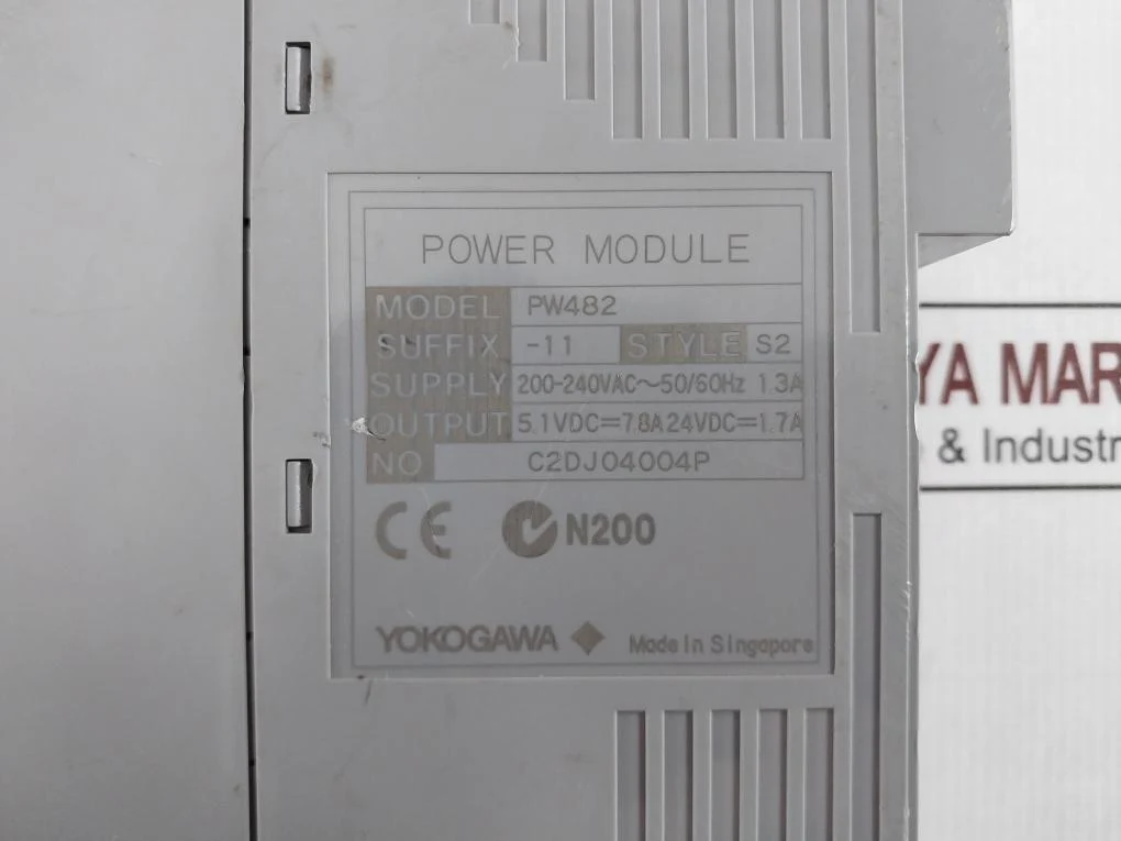 Yokogawa Pw482-11 Power Module 200-240Vac 50/60Hz 1.3A 5.1Vdc=7.8A 24Vdc=1.7A - Image 7
