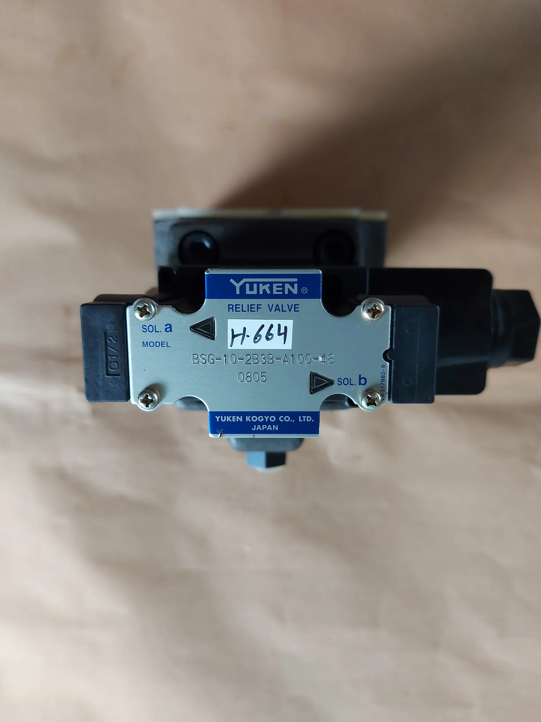 Yuken Kogyo Bsg-10-2B3B-a100-48 Relief Valve Vk317882-9 G1/2 T891 - Image 7