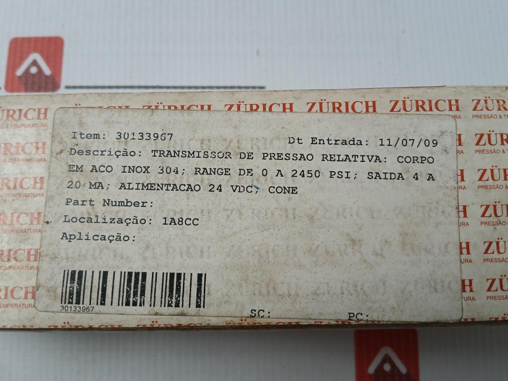 Zurich Psi-420 Pressure Transmitter 24 Vdc 4-20Ma - Image 5